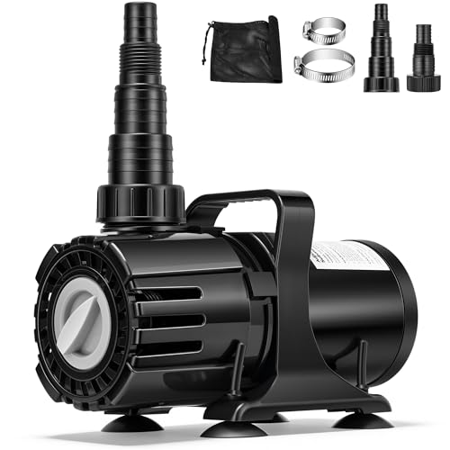 VIVOHOME 120W Pond Pump, 800-2100GPH Adjustable Flow Submersible Water Pump - size: 800-2100GPH