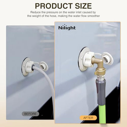 Nilight 90 Degree Hose Elbow, 3/4" Brass Water Connector for RV Camper - size: 90 Degree Hose Elbow