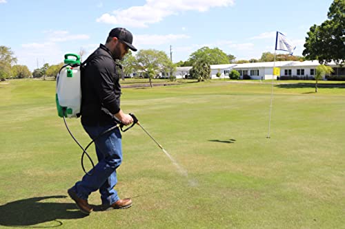FlowZone Cyclone 2.5 Battery Powered Backpack Sprayer - Variable-Pressure 5-Position Electric Lawn & Garden Sprayer - 4 Gallon