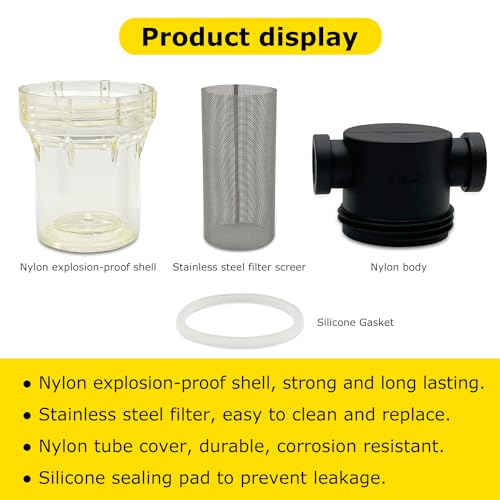 3/4" Female NPT in-Line Strainer with 40 mesh Stainless Steel Filter Screen - size: 3/4“ 40 Mesh