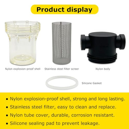 3/4" Female NPT in-Line Strainer with 40 mesh Stainless Steel Filter Screen - size: 3/4“ 40 Mesh