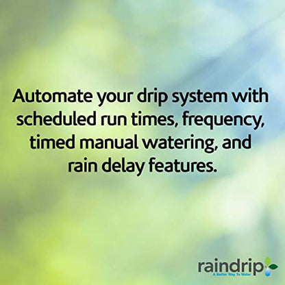 Raindrip R675CT Analog 3-Dial Water, Sprinkler Timer with Rain Delay for Drip Irrigation, Garden, Self-Watering - style: Analog