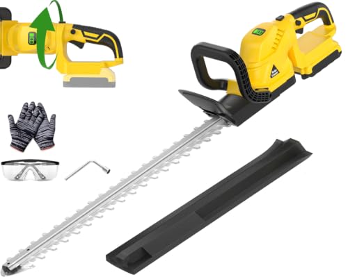 22" Cordless Hedge Trimmer Compatible with DEWALT 20V MAX Battery-Tool Only - color: Yellow