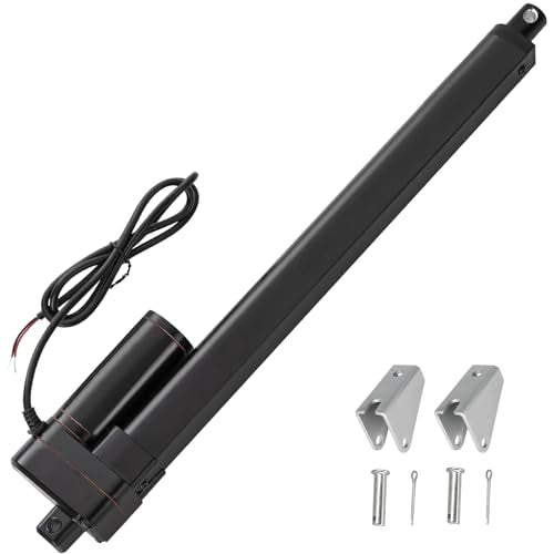 JQDML 12 Inch Stroke Linear Actuator 12V 440 lbs Heavy Duty IP65 Waterproof - size: 12"
