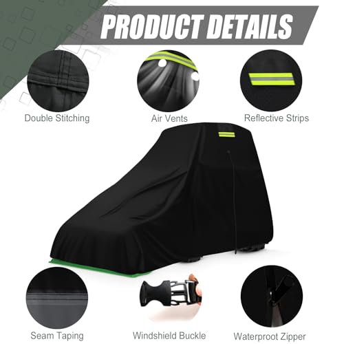 Waterproof Tractors Cover Fit Campact Tractor with Cabin and Front Loader - size: 150 L x 75 W x 110 H
