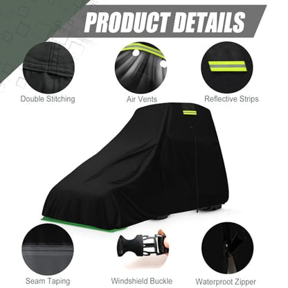 Waterproof Tractors Cover Fit Campact Tractor with Cabin and Front Loader - size: 150 L x 75 W x 110 H