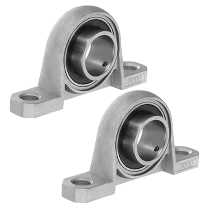 PATIKIL Pillow Block Bearing 1-3/16" / 30mm Bore, 2 Pcs Vertical Zinc Alloy Steel Mounted Flange Pillow Block Self Alignment Insert Bearings Bore Ball Housing for Machinery Agriculture - size: 1-3/16"
