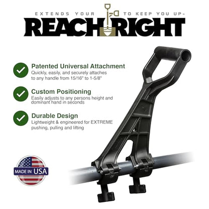 Reach Right Back Saver Weedeater Handle Extension String Trimmer Compatible - size: 2 Pack