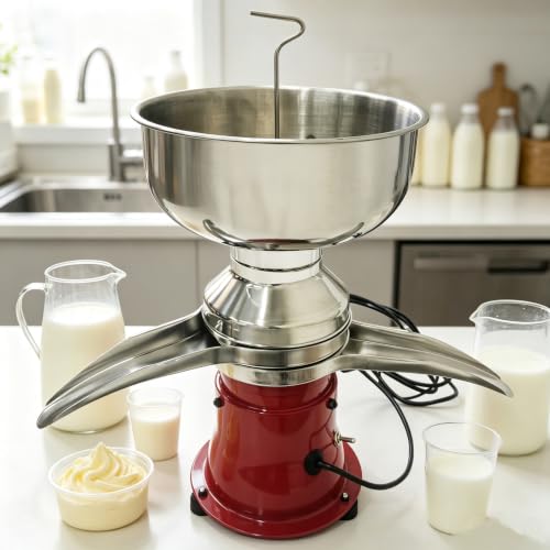 110V Stainless Steel Electric Milk Cream Separator 50L/H Output