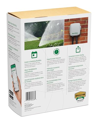 Rain Bird ARC8 App-Based Indoor/Outdoor Smart WiFi Irrigation Sprinkler Timer/Controller, 8-Zone/Station, EPA WaterSense Certified, Compatible with Alexa, Indoor/Outdoor 8-Station - style: Indoor/Outdoor 8-Station