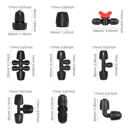 Bonviee 6-Pack 1/2-Inch Barbed Lock Irrigation Couplers - size: 1/2" Barbed Coupler-6 PCS