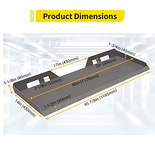 ECOTRIC 5Pcs 1/2" Skid Steer Mount Plate Quick Tach Attachment Loader Plate Compatible with Bobcat Kubota - size: 5 pieces 1/2" thick