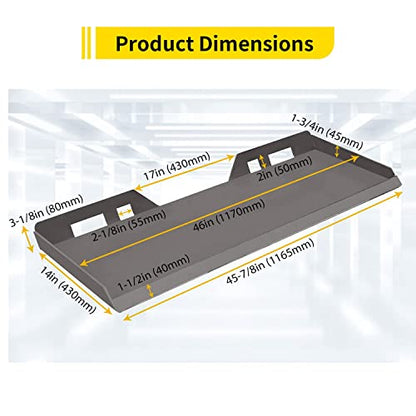 ECOTRIC 5Pcs 1/2" Skid Steer Mount Plate Quick Tach Attachment Loader Plate Compatible with Bobcat Kubota - size: 5 pieces 1/2" thick