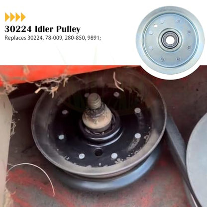 30224 Idler Pulley for Dixie Chopper 42", 50", 60" and 72" Decks - size: 1x30224W