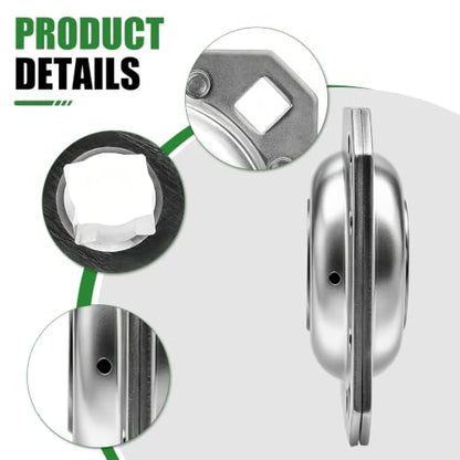 Disc Harrow Flange Bearing 1" Square Bore, 4-Bolt Harrow Disc Bearing Compatible with FD208R1 ST208-1N FD208R ST208-1, Harrow Disc Bearing 1 Inch Bore Replacement for Agricultural Tool Monroe Tuffline