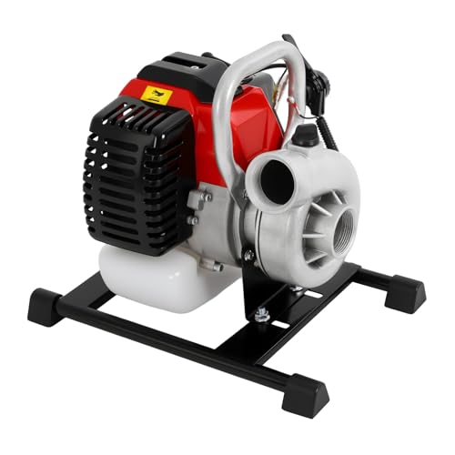 Gasoline Water Pump 2.3HP 52CC 2-Stroke Portable Gas Powered Water Pumps, 1.5 Inch Portable Gasoline Engine Water Pump Kit for Farmland Watering, Garden Irrigation - color: 2.3hp-52cc-2 Stroke-1.5 Inch