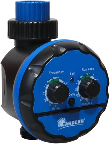 Digital Water Timer, Dual Dial Control, Battery Operated, Blue - style: Digital Timer