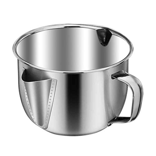 Fat Separator Cup for Gravy. 4-Cup Gravy Separator for Cooking Turkey Meat Beef Chicken. Stainless Steel Oil Strainer Kitchen Gadgets Grease Skimmer to Clarified Butter
