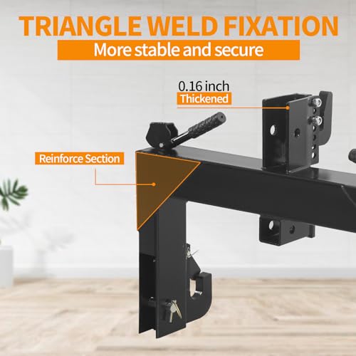 3-Point Quick Hitch Category 1 Tractor Implement Adaption, No Bushings Required, Red Powder Coat, 3000 Lb Lift Capacity