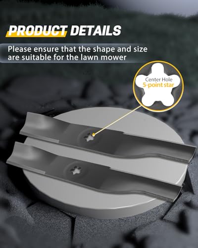 OCPTY 48'' Deck Mower Blades Fit for Husqvarna 2748GLS, for Poulan PB20VA48