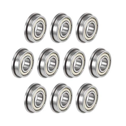 uxcell F6900ZZ Flanged Ball Bearing 10mmx22mmx6mm Double Shielded Chrome Steel Deep Groove Bearings 10pcs - size: 10x22x6mm
