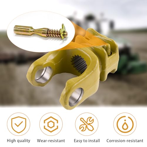 2PCS Quick Release PTO Pin Yoke,Heavy-Duty Tractor PTO Coupler Farm Tool