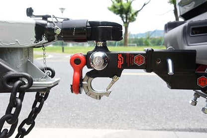 TOPTOW Trailer Hitch Tri-Ball Hitch Mount with Chrome 1-7/8-in, 2-in, 2-5/16-in Tow Balls, 3/4-in Tow Shackle and Tow Hook, Fit for 2 inch Trailer Hitch Receiver - color: Chrome