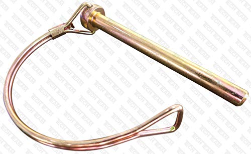 Tech Team #00843, Double Wire Lock Pin 5/16” Dia. x 3” Long, Round, Hitch Pins, PTO Pins, Quick-Release, Can Replace a Clevis and Cotter Pin, 3 pcs. - size: 5/16” Dia. x 3” Long, style: Round
