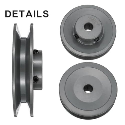 uxcell AK32-1/2 V-Belt Sheave 1/2" Bore, 3.25" OD, Single Groove Web Sheave - size: 1/2"Bore 3.25"OD