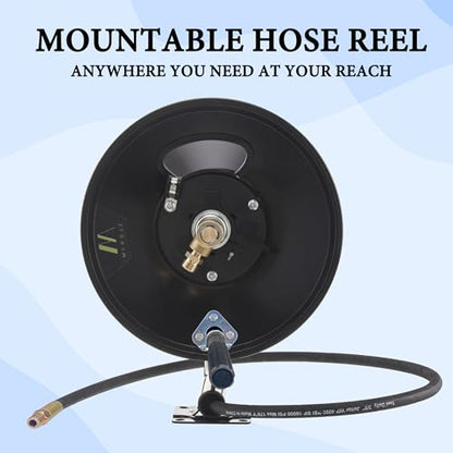 M MINGLE High Pressure Washer Hose Reel 150ft x 3/8" / 300ft x 1/4" - size: 150FT