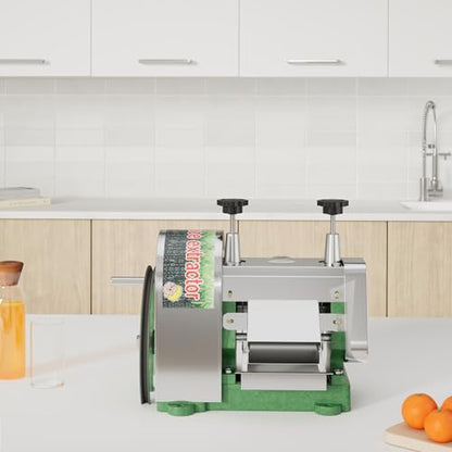 Manual Sugar Cane Juicer, 3 Rollers, 2" Inlet, 110LBS/H, Stainless Steel