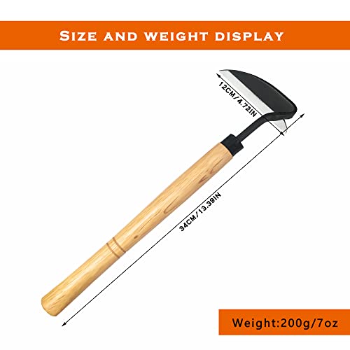 Grass Sickle Hoe Gardening Handheld Tool Weeding Tools for Garden (Yellow) - color: Yellow