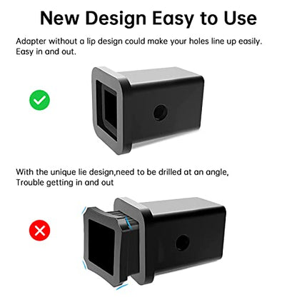 2-1/2" to 2" Hitch Receiver Adapter Insert Sleeve Mount Adapter - size: 2-1/2" to 2"