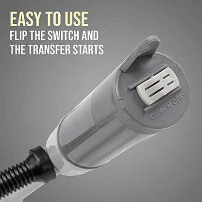 Deway Fuel Transfer Pump, WAYPUMP08, Battery Powered, 2.4 gpm, Gray, Large - style: Hand Trigger Nozzle