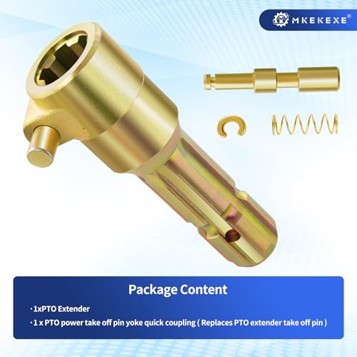 New PTO Extension Adapter with 1-Pack PTO Power Take Off Pin Quick Yoke, Female 1-3/8" & 6 Spline, Male 1-3/8" & 6 Spline,70 HP PTO Shaft Extension Parts,PTO Link Quick Connect for Tractor