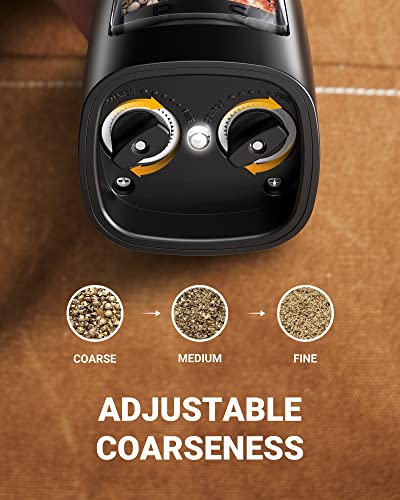 Sangcon 2-in-1 Automatic Electric Salt and Pepper Grinder with LED Light - color: Battery-Operated