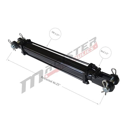Double Acting Hydraulic Cylinder - AG Tie-Rod Hydraulic Cylinder 2500 PSI Agriculture Standard 3" bore 36" Stroke (3x36) - size: 36" Stroke, style: 3" Bore