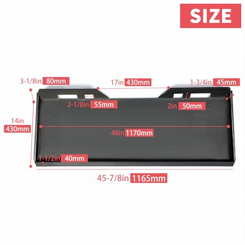 1/2" Skid Steer Mount Plate Quick Tach Attachment Compatible with Kubota - size: 1 piece 1/2" thick