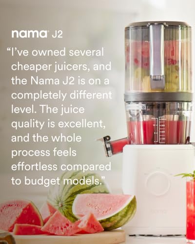 Nama J2 - Cold Press Juicer - Hands-Free - White - color: White