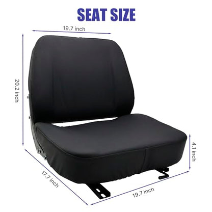 Universal Tractor Seat, Forklift Seat with Adjustable Back & Slide for Mower, Excavator, Skid Loader