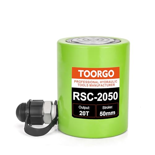 20 Ton Hydraulic Cylinder Jack,2” Stroke Hydraulic Ram Jack, Porta Power Automatic Retracting Jack, Green - style: 20T