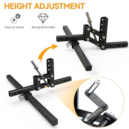 YINTATECH 50" ATV Manual Implement Lift, 1-Point Implement Lift System | Fits 2 Inch Receiver, UTV Implement Lift with Adjustable Height for Rake Scraper Blade Disc Plow Cultivators Implement