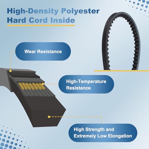 uxcell 4L510 Rubber V-Belt, 51" Outside Circumference x 0.5" Width x 0.31" Thick Raw Edge Cogged Industrial Rubber V Belt, Updated and Instead of Normal 4L for Lawn Garden Machinery - size: 4LX510