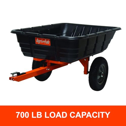 Agri-Fab Tow Behind Poly Dump Swivel Cart for Lawn Tractors and Mowers, 700 lb Capacity with Foot Dumping Mechanism - style: 700 lb. Poly Tow-Behind Swivel Foot Pedal Dump Cart