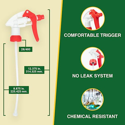 Heluva Green Spray Bottle Nozzle Replacement Tops, Red 6 Pack - color: Red, size: 6 Pack