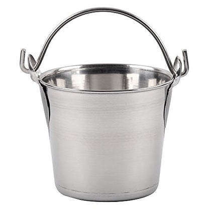 Lindy's 1-Quart Stainless Steel Bucket, Durable Seamless Bucket for Many Home Tasks, Carry Water or Milk, Fill with Food, Use as a Flower Pot, Cleaning Bucket, Table Centerpiece and Much More - size: 1 quart