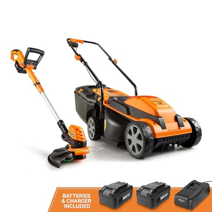 LawnMaster 20VMWGT 24V Max 13'' Lawn Mower & 10'' Grass Trimmer Combo