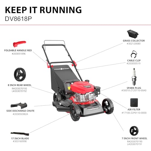 PowerSmart EasyCut 18-Inch 144cc Gas Lawn Mower