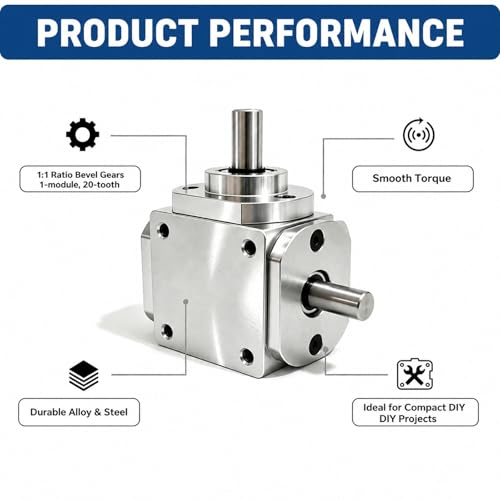 90 Degree Right Angle Gearbox 1:1 Bevel Gear Drive - size: 8mm Left Single Output Shafts