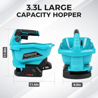 Seed Spreader Handheld with 2 Battery, Fertilizer Spreader